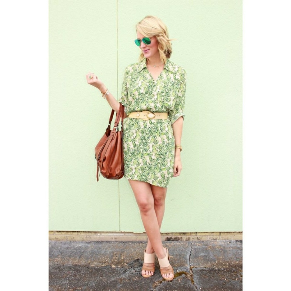 Cabi #280 Women's Leaf Print Dress